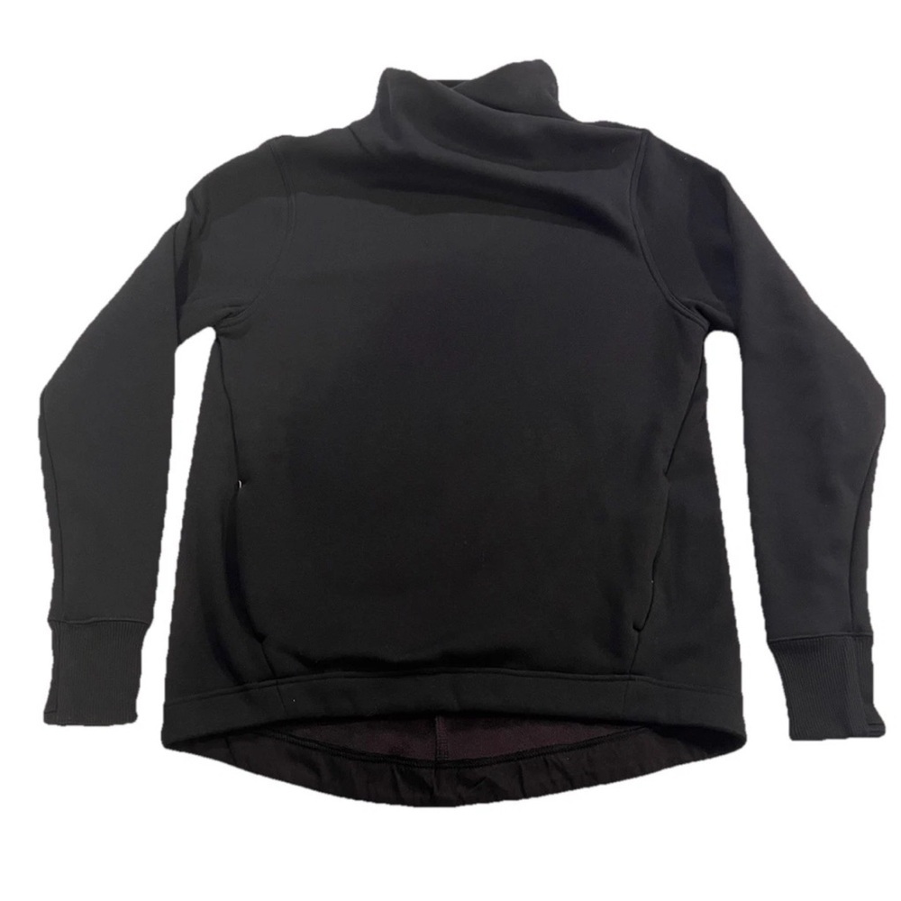 Athleta Cozy Karma Twist Neck Sweatshirt Black Women’s XS - Picture 3 of 5